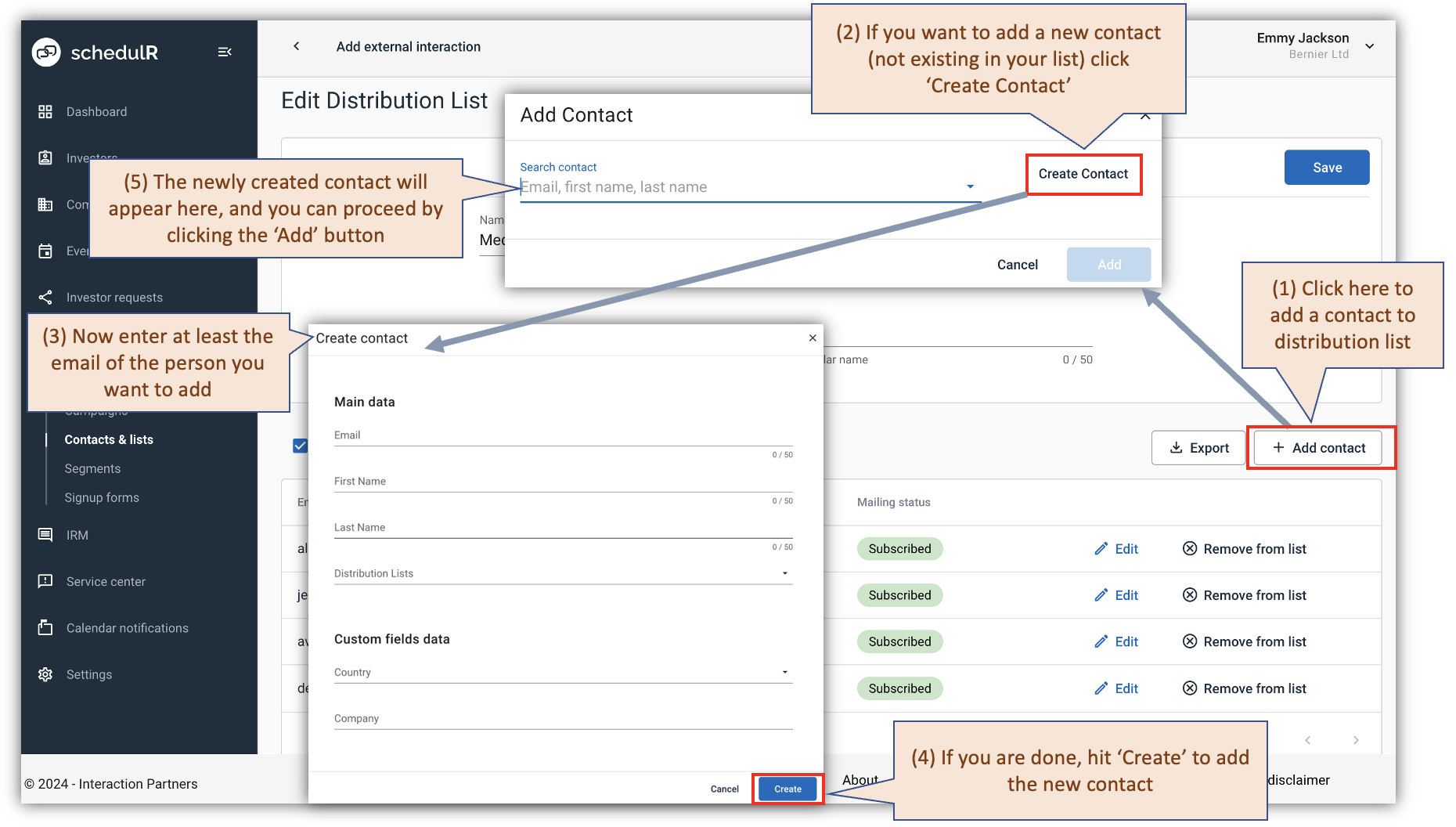 Figure 10.8 – Add contract to distribution list directly (2/2)