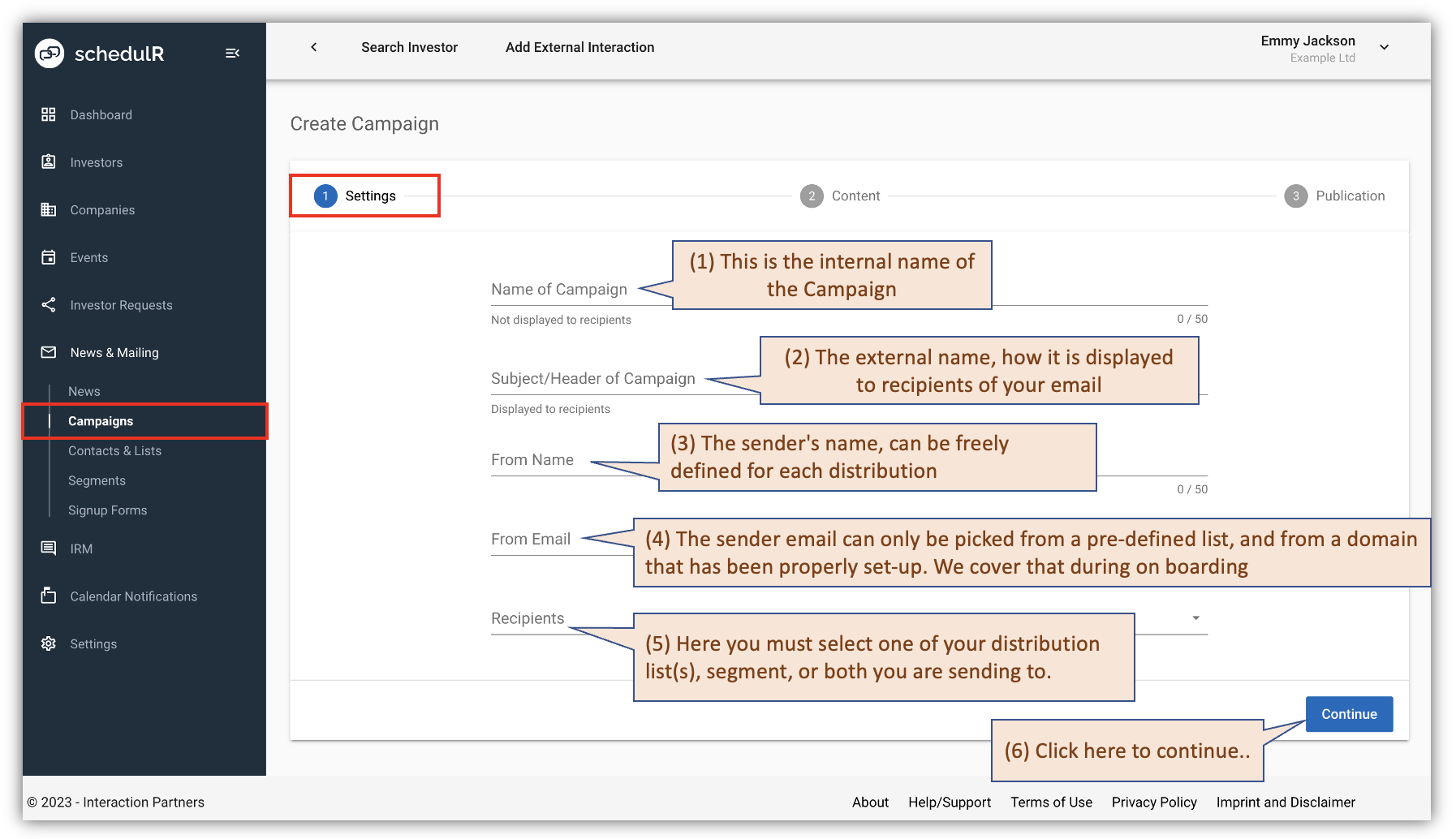 Figure 11.1 – New Campaign – Settings
