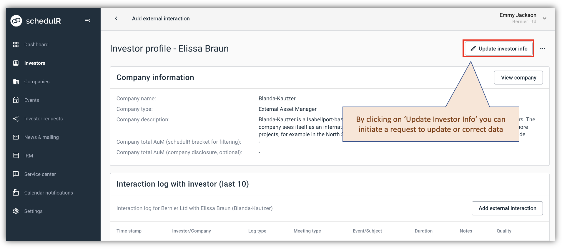 Figure 4.5 – Initiate ‘Improve Data Request’