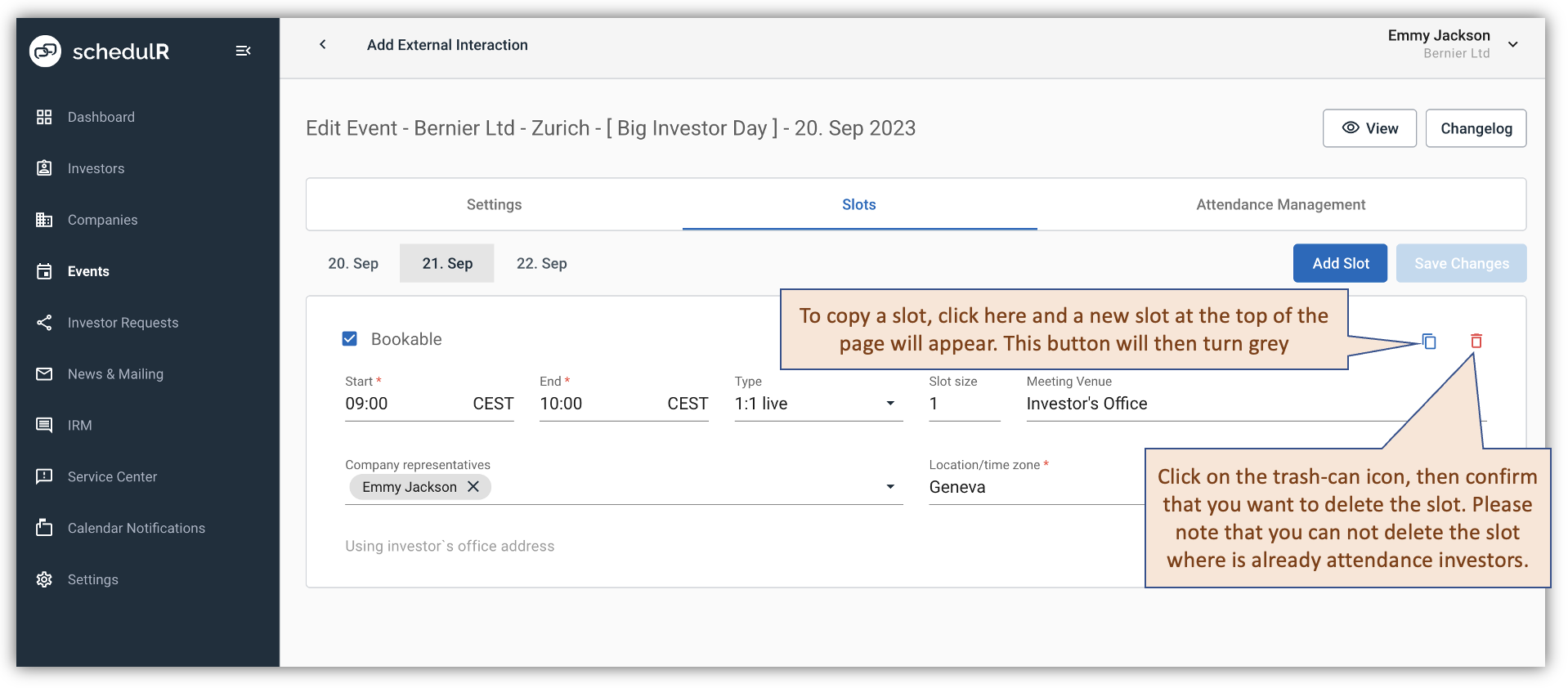 Figure 7.8 – Create/Edit Event – Slots (2/2)