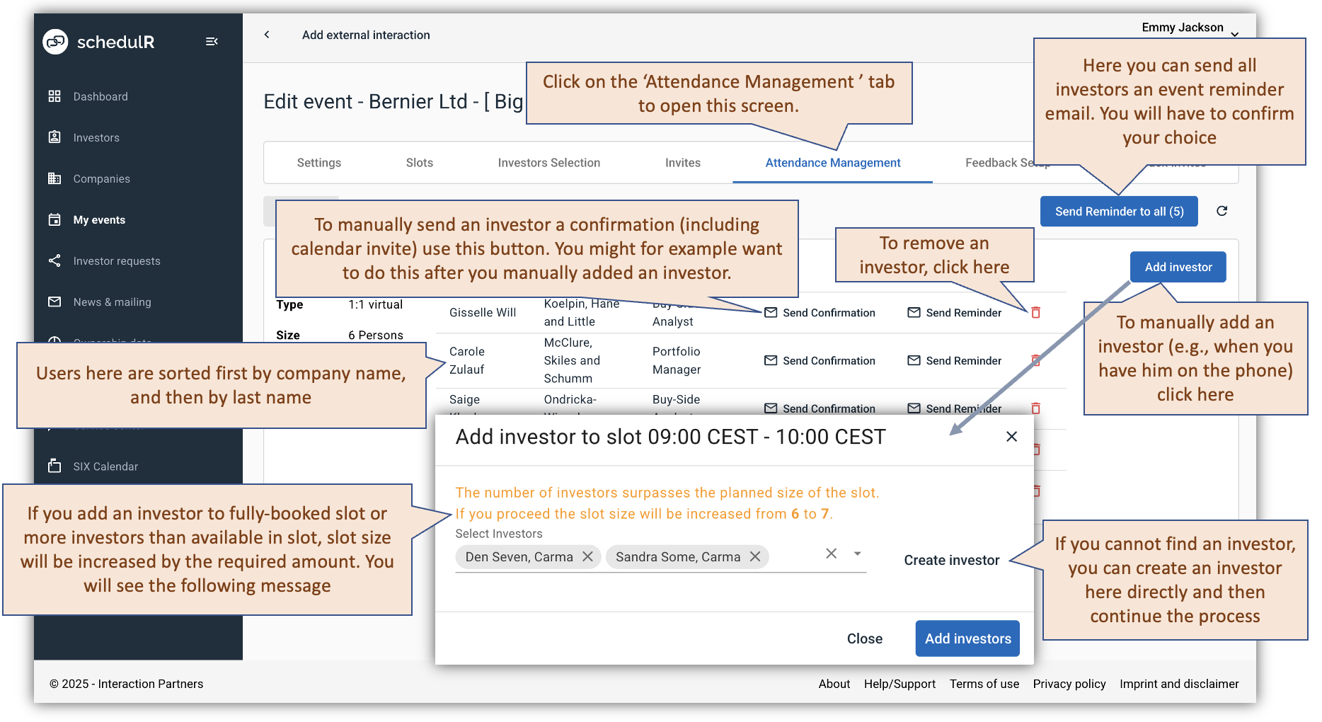 Figure 7.9 – Create/Edit Event – Attendance Management