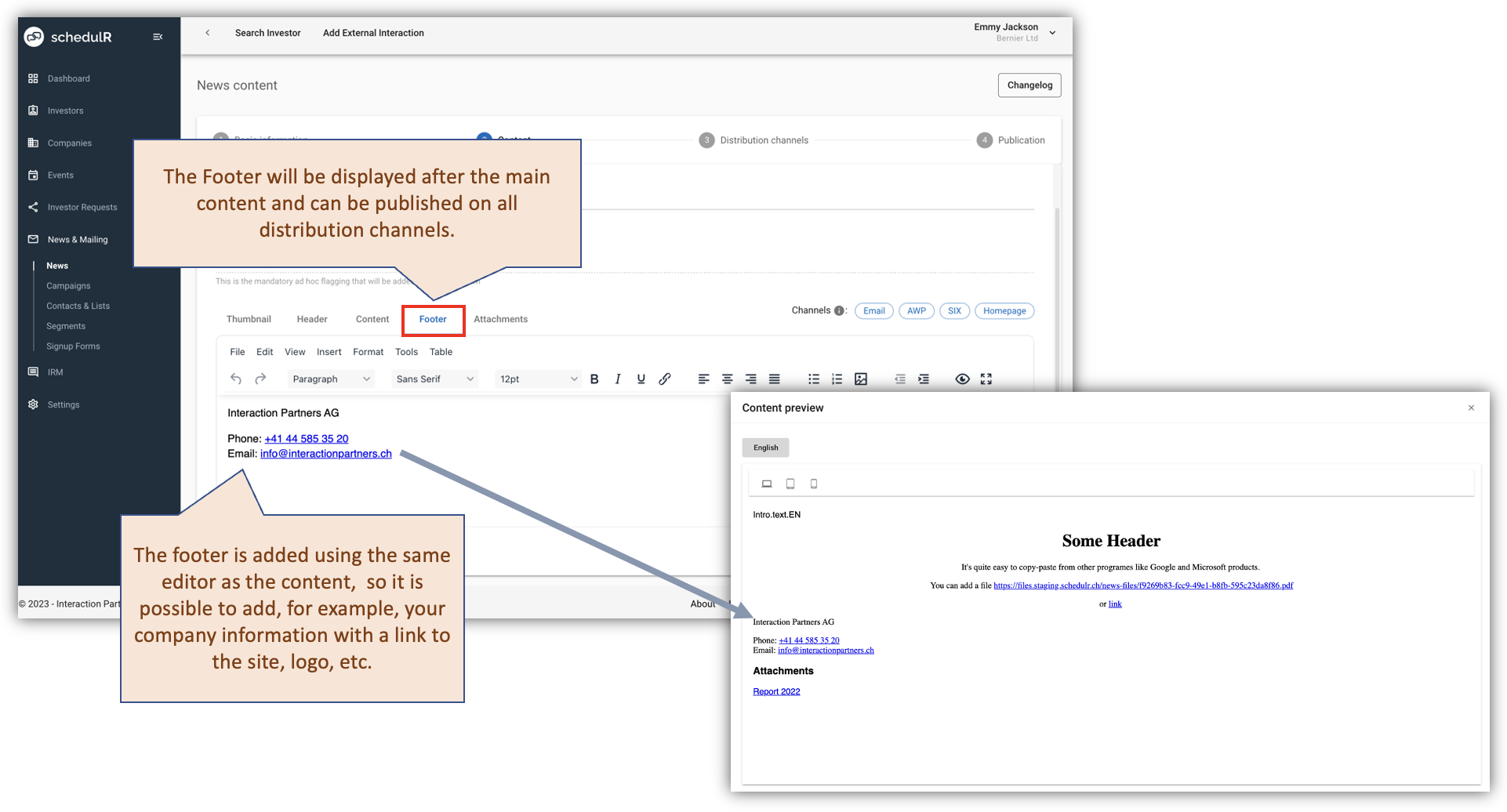 Figure 9.6 – News – Footer