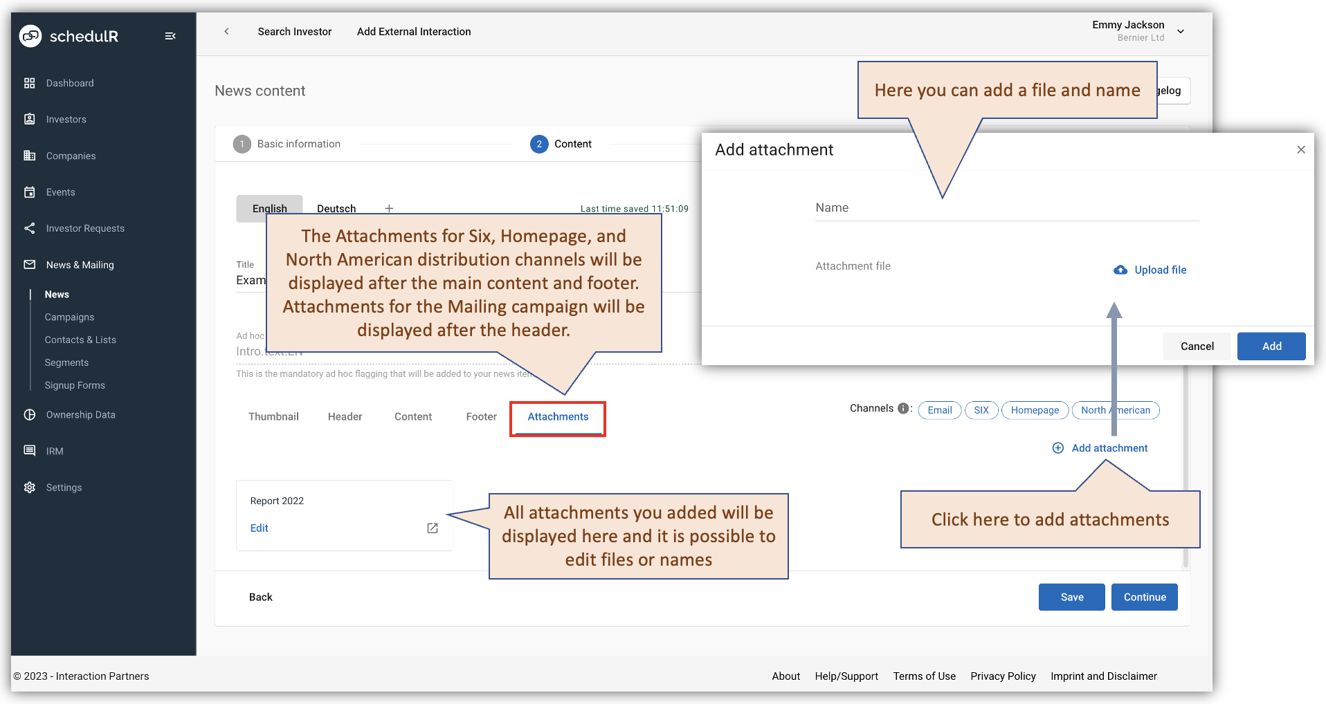 Figure 9.7 – News – Attachments